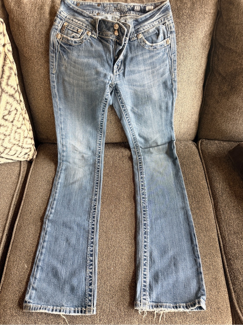 Miss Me Light Blue Flare Jeans - Women's